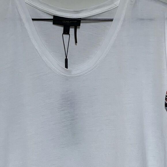 NWT Donna Karan New York  Modal Morning Dew Ruffle and floral trim top Sz M - Picture 6 of 9